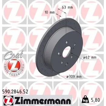 Brzdový kotouč Brzdový kotouč ZIMMERMANN 590.2846.52