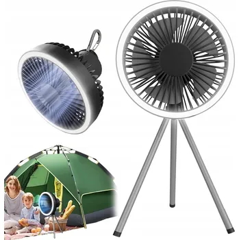 Domácí ventilátor Wentylator 3 Prędkości s časovačem osvětlení 10000 mAh, nabíjecí, tichý