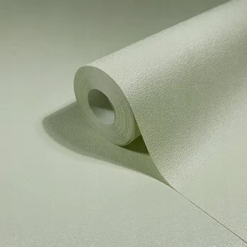 Tapeta Zelená tapeta s jemnou strukturou – vinylová, omyvatelná a odolná proti drhnutí