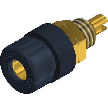 Krokosvorka Hirschmann Test a Measurement BIL 30 Au zdířka pro banánek zásuvka, vestavná vertikální Ø pin: 4 mm černá 1 ks