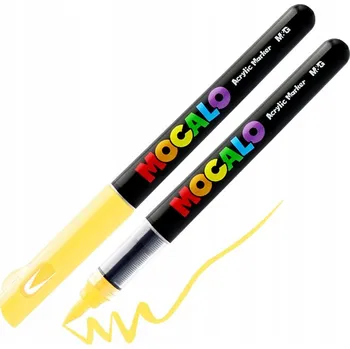 Akrylový fix Mocalo BRUSH, ŽLUTÝ štěteček, č. 11 / 400