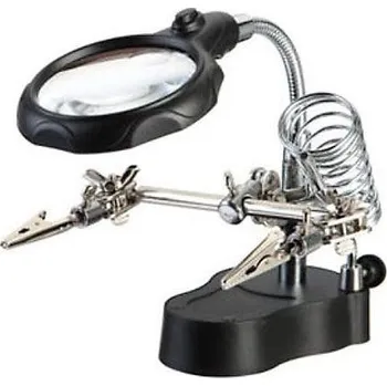 Lupa Držáček s lupou-třetí ruka s LED osvětlením ZD-126
