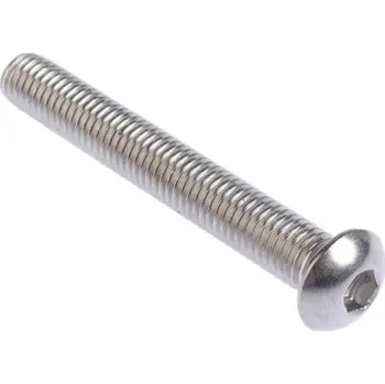 Šroub Šroub s vnitřním šestihranem, Nerezová ocel hlavice Vypouklý s vnitřním šestihranem, M8, délka: 60mm 1.25mm