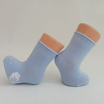 Kojenecké oblečení TREPON Bavlněné ponožky Jůlinka s ruličkovým lemem, modré Velikost: 9-12cm(0-4 měsíce)