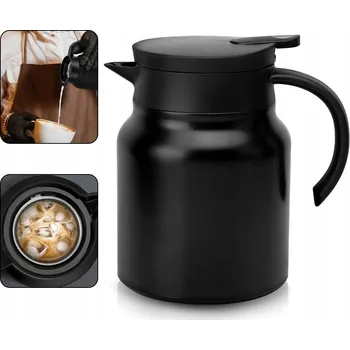 Termoska TERMOSKA 1000 ML NEREZOVÁ OCEL ČERNÝ FILTR DEMONTOVATELNÝ NA ČAJ