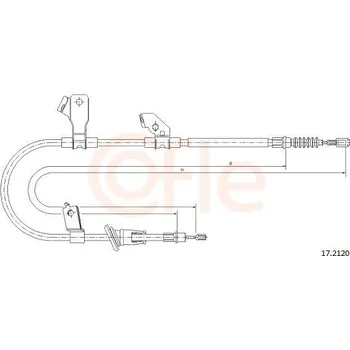 Lanko parkovací brzdy Lanovod parkovací brzdy COFLE 92.17.2120