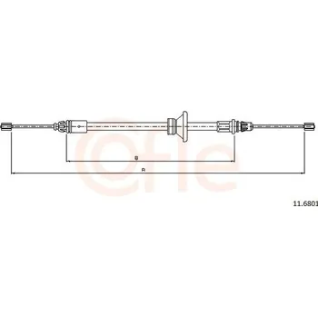 Lanko parkovací brzdy Lanovod parkovací brzdy COFLE 92.11.6801