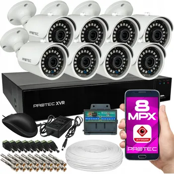 IP kamera PRÉMIOVÝ MONITORING DOMU 8 KAMER 4K 8MPX BÍLÝ UHD EXTERNÍ 24/7 BEZ HDD