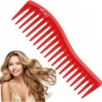 kartáč na vlasy Hřeben na kudrnaté vlasy, pro HUSTÉ a ŠIROKÉ LOKNY, se širokými zuby XHAIR