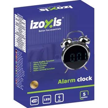 Budík Budík Izoxis černý 10 cm