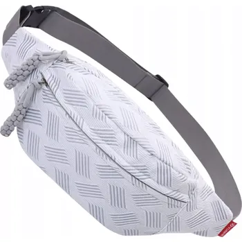 Kabelka Dámská ledvinka přes rameno R22 – šedá (Stylová velká dámská ledvinka přes rameno – šedá, 2 přihrádky na zip, nastavitelný pásek)