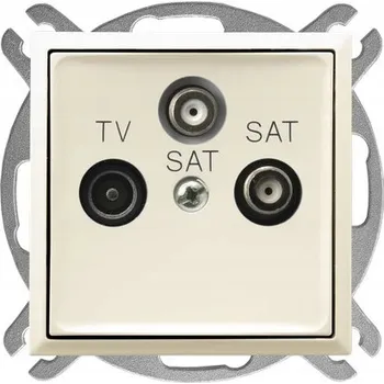 Elektrická zásuvka Zásuvka RTV-SAT 2xSAT 1,5dB OSPEL ARIA ECRU