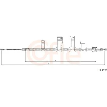 Lanko parkovací brzdy Lanovod parkovací brzdy COFLE 92.17.2570