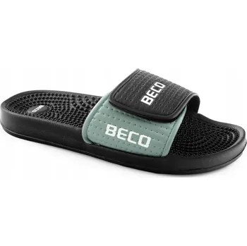 Pánské pantofle Pánské pantofle s masáží fakirky na suchý zip, černé, velikost 42