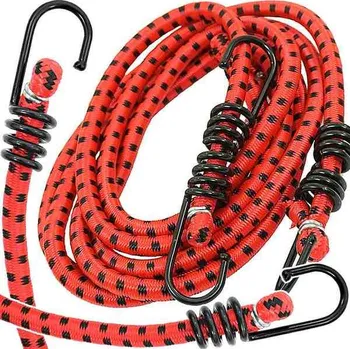 Upínací popruh Upínací gumy na upevnění zavazadel 8mm 80cm, 2 ks, s háčky, Verke V50211