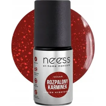 Lak na nehty Neess Kaučukový hybridní lak na nehty Rozpalony karmínek 4 ml