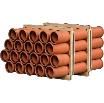 Kanalizační potrubí TRUBKA Kanalizační PVC FI 160 1M 4 MM Vnější SN4 28Mb PALETA 28KS