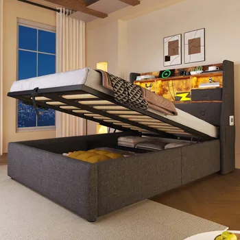 Postel Jednolůžková dřevěná postel Arhatreya 90x200 cm šedá