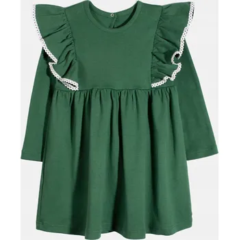 Dívčí šaty Dívčí šaty s dlouhým rukávem, zelená Nicol, vel.