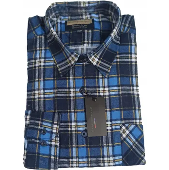 Pánská košile NWBY pánská košile casual TEPLÁ FLANELOVÁ PÁNSKÁ KOŠILE dlouhý rukáv regular bavlna velikost 42/43