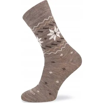 Pánské ponožky Zimní termoaktivní Ponožky s 40% merino vlny COMODO - béžové, velikost 43-46