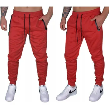 J STYLE pánské tepláky Jogger červené velikost M