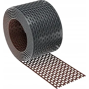 Větrací mřížka Hliníková okapová mřížka IVT antracitově hnědá 100 mm x 5 m