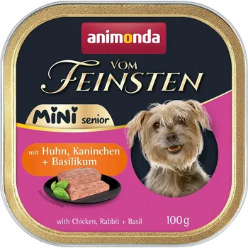 Krmivo pro psa Animonda Vom Feinsten MINI Senior kuře, králík, bazalka 100G