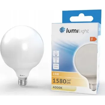 Žárovka LED žárovka G95 E27 15W 270 stupňů neutrální bílá