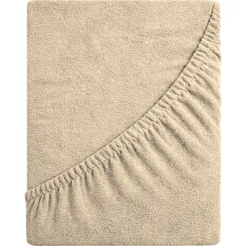 Prostěradlo Froté Prostěradlo Delux - béžové 120x200 s gumou, Polský výrobek