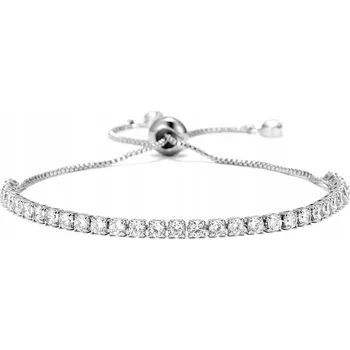 Náramek Stříbrný náramek elegantní se zirkony, svatební