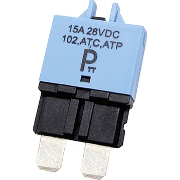 Autopojistky PARTS PTT Circuit Breaker Standard, type 3, Manual Reset, 15AC001-102-0094 Jistič, 28 V/DC, 15 A, 1 ks