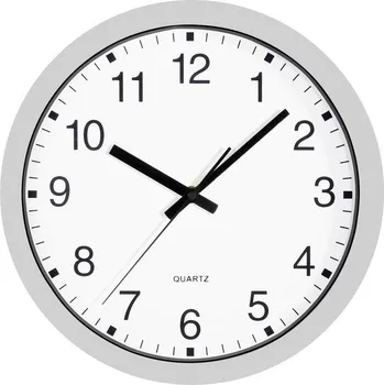 Hodiny Quartz nástěnné hodiny 30 cm x 4 cm stříbrná
