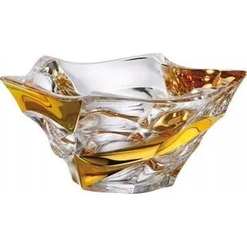 Bohemia Mísa 295 mm FLAMENCO BELT GOLD Křišťál