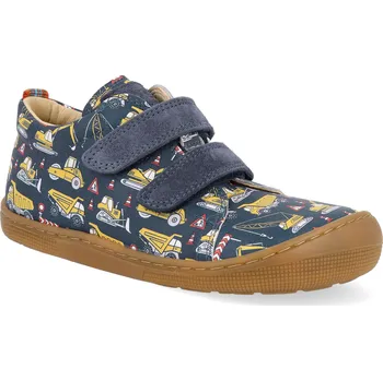 Dívčí obuv Barefoot dětské tenisky Koel - Danny Print Tractor Blue modré Velikost: 22