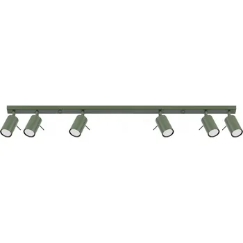 Stropní Svítidlo RING 6L olivově zelené moderní lampa s nastavitelným stínidlem