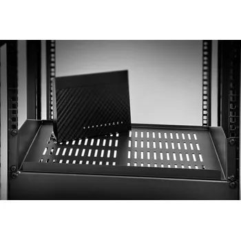 DJ technika Renkforce RF-3432144 19 palec přístrojová police pro datové skříně 2 U Vhodné pro hloubku skříně: od 400 mm černá