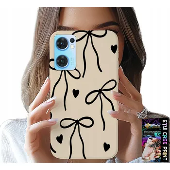 Pouzdro na mobilní telefon POUZDRO pro OPPO Reno7 5G - Béžové mašle stuhy, módní