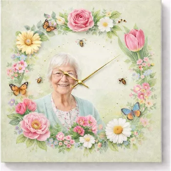 Hodiny Hodiny z vlastní fotografie – hmyz - 20x20 cm / Plast / Klasický