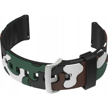 Řemínek na hodinky Gumový řemínek pro hodinky U13 – černý/bílý – maskáčový – 22 mm Pacific