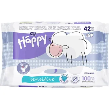 Toaletní papíry Bella Happy vlhčený toaletní papír Sensitive 42ks