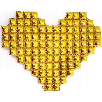 Balónek VELKÝ FÓLIOVÝ BALÓNEK Valentýn VELKÉ zlaté SRDCE