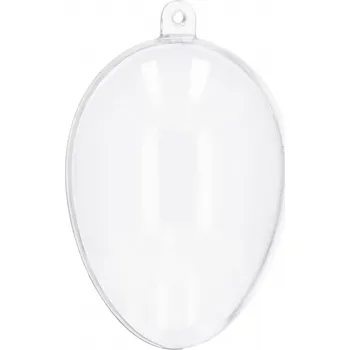 Vánoční dekorace VÁNOČNÍ BAŇKY AKRYLOVÉ OVALNÉ PLASTOVÉ VÁNOČNÍ KOULE DEKO VAJÍČKO 11cm 1 Ks