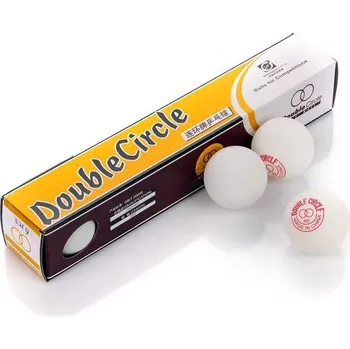 Raketový sport Míčky na stolní tenis DOUBLE CIRCLE BÍLÉ 6 KS | ping pong