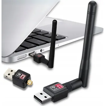Síťová karta Wi-Fi USB síťová karta do počítače, adaptér s anténami 2,4 GHz