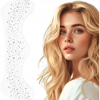 Tetování STŘÍBRNÉ PIHY Metalické Boho FESTIVAL Nálepka Třpytivé Vodní Tetování