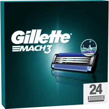 Holítko Náhradní břity Gillette Mach3 pro pánský holicí strojek, 24 ks