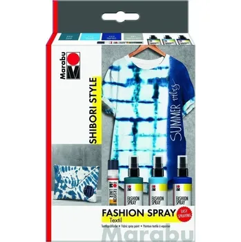 Marabu Sada barev na textil ve spreji - Shibori Style