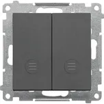 Schodišťový přepínač dvojitý podsvícený bez piktogramu Grafitový Simon 55