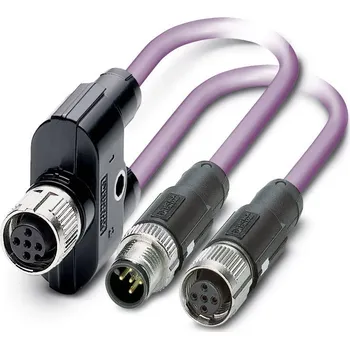 Phoenix Contact SAC-5PY-F/2X 0,3-920-MS-FS datový zástrčkový konektor pro senzory - aktory, upravený, 1436013, piny: 5, 30.00 cm, 1 ks